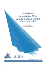 ALTUS Nexto NX3004 User Manual предпросмотр