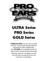 Preview for 1 page of ALTUS PRO EARS GOLD Series User Manual