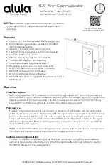 Предварительный просмотр 1 страницы Alula BAT-Fire AT&T Manual