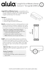 Предварительный просмотр 1 страницы Alula DWS-LL Quick Start Manual