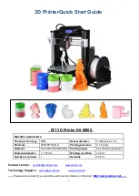 Предварительный просмотр 1 страницы Alunar M508 Prusa i3 Quick Start Manual