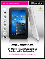 Aluratek CINEPAD AT107F Specifications предпросмотр