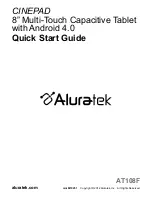 Предварительный просмотр 1 страницы Aluratek CINEPAD AT108F Quick Start Manual