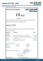 Preview for 58 page of Alutherm heating A 170 Installation, User And Service Manual