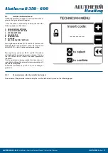 Preview for 17 page of Alutherm heating B350 Instructions For User