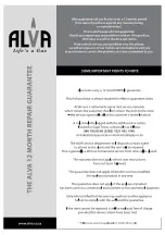 Preview for 2 page of Alva GBL003 Assembly And Operating Instructions Manual