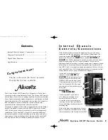 Предварительный просмотр 2 страницы Alvarez System 600T Owner'S Manual