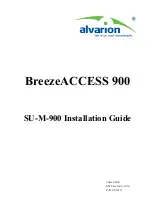 Предварительный просмотр 1 страницы Alvarion BreezeACCESS SU-M-900 Installation Manual