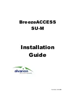 Alvarion BreezeACCESS SU-M Installation Manual preview