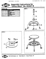 Alvin Office Stool DC207B Assembly Instructions предпросмотр