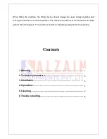 Предварительный просмотр 2 страницы ALZAIN B-5 Operation Instruction Manual