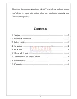 Предварительный просмотр 2 страницы ALZAIN XYF-1ED Operation Manual