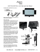 ALZO Video LED Pan-L-Lite User Manual preview