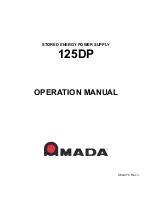 Amada 125DP Operation Manual предпросмотр