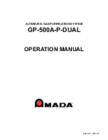 Amada GP-500A-P-DUAL Operation Manual preview