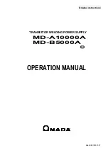 Amada MD Series Operation Manual preview