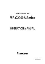 Amada MF-C2000A Series Operation Manual preview