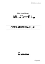 Предварительный просмотр 1 страницы Amada ML-73 EL Series Operation Manual