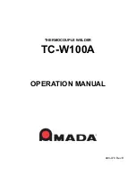 Amada TC-W100A Operation Manual preview