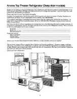 Preview for 3 page of Amana 10480902 Use & Care Manual