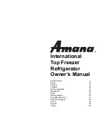 Preview for 1 page of Amana 10766416 Owner'S Manual