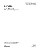 Amana 22 Cu. Ft Service Manual preview