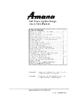 Preview for 1 page of Amana 36-308798-03-0 Use And Care Manual