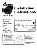 Preview for 1 page of Amana 40086101 Installation Instructions Manual