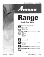 Preview for 1 page of Amana 8113P596-60 Use And Care Manual