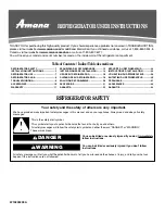 Предварительный просмотр 1 страницы Amana A2RXNMFW User Instructions