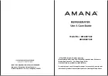 Предварительный просмотр 1 страницы Amana A46TS1E Use & Care Manual