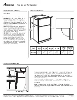 Предварительный просмотр 1 страницы Amana A8TCNWFA Product Dimensions