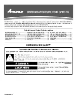 Предварительный просмотр 1 страницы Amana A8WXNGFWH User Instructions