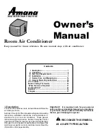 Amana AAC051SRA Owner'S Manual preview