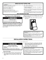 Предварительный просмотр 2 страницы Amana ABB1921BR User Instructions