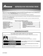 Предварительный просмотр 1 страницы Amana ABB1921FEW11 User Instructions