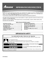 Amana ABB1927DE User Instructions preview