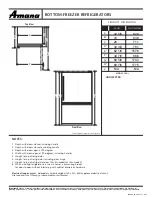 Предварительный просмотр 1 страницы Amana ABR2222FES Product Dimensions