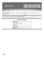 Amana ACC6356KFW User Instructions preview