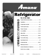 Preview for 1 page of Amana ACD2234HR Use & Care Manual