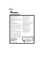 Preview for 25 page of Amana ACE245E Owner'S Manual