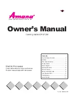 Amana ACM0720A Owner's Manual preview