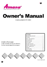 Amana ACM1420A Owner'S Manual preview