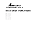 Amana ACO1840AB Installation Instructions Manual preview