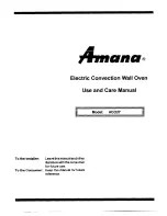 Amana ACO27 Use And Care Manual preview