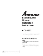 Amana ACS200 Series Installation Instructions Manual preview