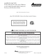 Amana ACV9 Installation Instructions Manual preview