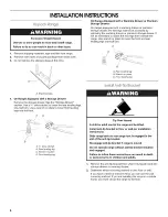 Preview for 6 page of Amana AER3311WAW1 Installation Instructions Manual