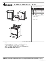 Предварительный просмотр 1 страницы Amana AER5511BAB Dimension Manual