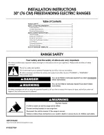 Amana AER5523XAB0 Installation Instructions Manual preview